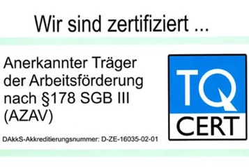 TQcert: Anerkannter Träger der Arbeitsförderung nach § 178 SGB III (AZAV)